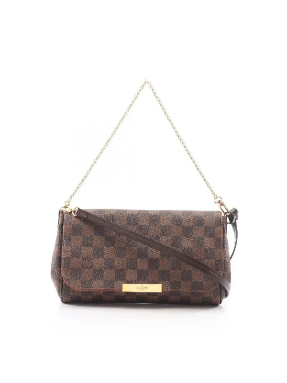 Louis Vuitton Handbag Favorite MM 2-Way Canvas Leather Crossbody